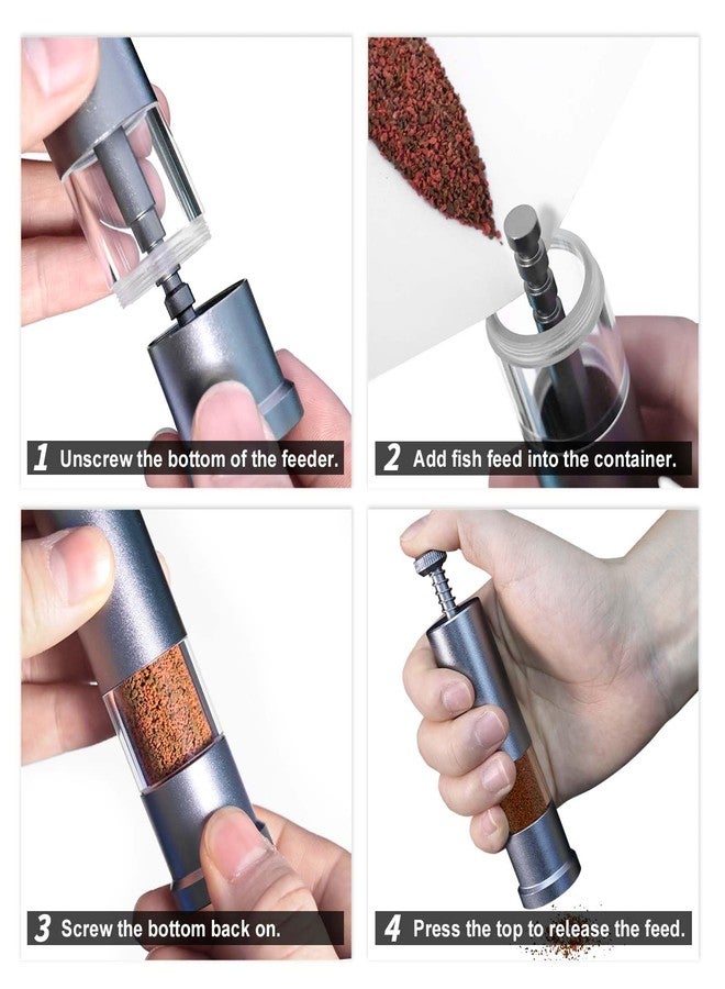 FZONE Aquarium Fish Feeder, Press-to-Feed Fish Food Dispenser for Aquariums - Image 5